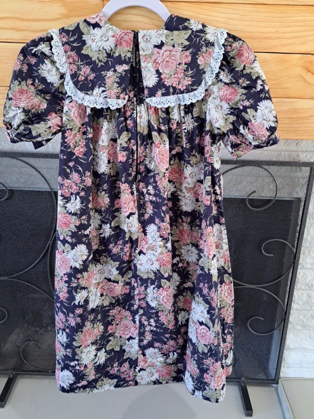 Laura Ashley Vintage Girls Size 7 8 Years Floral Tent Dress Midi Collar... - Picture 8 of 15